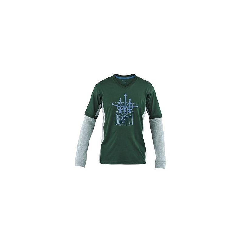 Tričko s dlouhým rukávem Beretta Comp Star LS zelené vel. M TS19 7238 075A - Obrázek